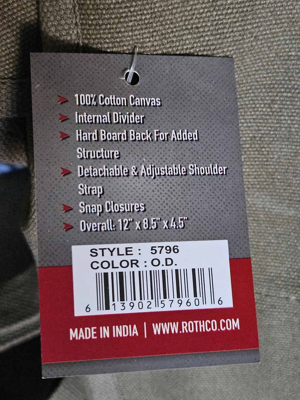 NWT Rothco Canvas Map Case Shoulder Bag - HRC Pride Embroidery